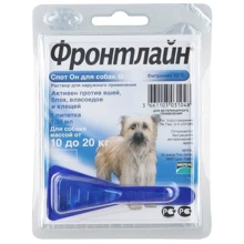 Спот Он Merial Frontline Spot-on Dog M від бліх і кліщів для собак вагою 10-20 кг (3661103031048): Тип краплі