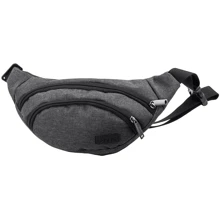 Мужская поясная сумка DNK Leather серая (DNK-Banan-col-10): Пол Мужской