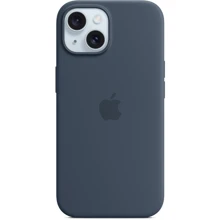 Чехол для iPhone Apple iPhone 15 Silicone Case with MagSafe - Storm Blue (MT0N3ZM/A): Цвет синий