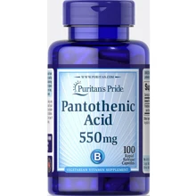 Puritan's Pride Pantothenic Acid 550 mg Rapid Release 100 caps Пантотеновая кислота: Тип Витамин B