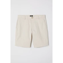 Шорты H&M 4744615 5XL бежевые: Фасон Чиносы