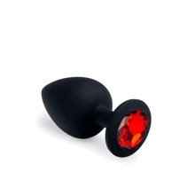 Анальная пробка CRYSTAL Black Silicone Ruby, L: Для кого Унисекс