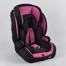Автокресло Joy Isofix (10866) Черный с розовым: Группа 1/2/3 (9-36 кг)