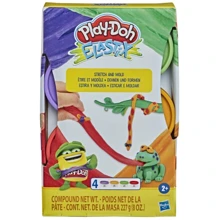 Hasbro Play-Doh Набор из 4 баночек эластичного пластилина (ELASTIX BOLD) E6967_E9863: Производитель Hasbro