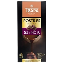 Шоколад Trapa POSTRES чорний 52%, 200г: Вага, г 200