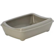 Туалет Moderna Arist-o-tray для кошек, с бортиком, 50х38х14 см серый (C192330): Вид Открытый