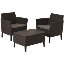 Комплект садових меблів Allibert Salemo balcony set коричневий (8711245155326): Вид меблів комплекту Кресло, Стол