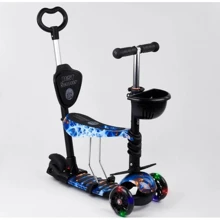 Самокат Best Scooter черный (32066): Количество колес 3