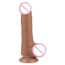 Фаллоимитатор LoveToy Sliding-Skin Dual Layer Dong 8" Brown: Назначение Вагинальные