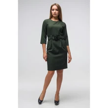Платье FLFashion Агния ТПА 2683 48 зеленое повседневное до середины бедра: Состав Спандекс, Полиэстер