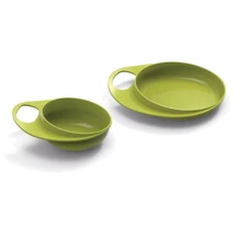 Тарілка Nuvita Easy Eating для годування 2 шт. салата (NV8461Lime): Матеріал пластик