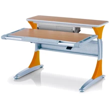 Стол Mealux Harvard BG/Y+box (арт.BD-333 BG/Y+box) - столешница бук / накладки на ножках оранжевые: Тип Парта-трансформер