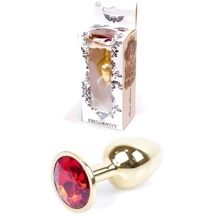 Анальна пробка із кристалом BOSS of TOYS Boss Series - Jewellery Gold PLUG Red S, BS6400019: Для кого унісекс