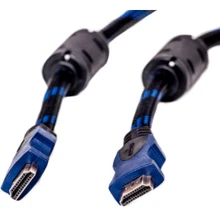 Кабель і перехідник PowerPlant HDMI - HDMI, 1.5м, 1.4V, Nylon, Double ferrites (KD00AS1200): Тип кабель