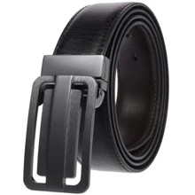 Двусторонний мужской ремень Borsa Leather с пряжкой автомат (CV1450-2-black): Пол Мужской