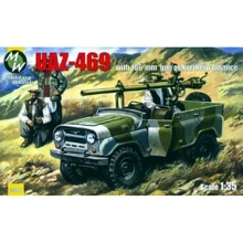 Модель Military Wheels Автомобіль УАЗ-469, оснащений гарматою 106-мм (MW3508): Виробник Military Wheels