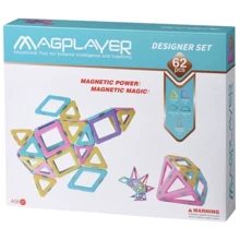 Магнитный конструктор Magplayer 62 элемента (MPH2-62): Количество деталей, шт. 62