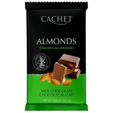 Шоколад Cachet Milk Chocolate with Almonds 300 г (DL13929): Вага, г 300
