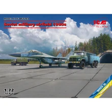 Советский военный аэродром ICM 1980-е. (Микоян-29 9-13, АПА-50М (ЗиЛ-131), командирская машина ЗиЛ-13: Производитель ICM