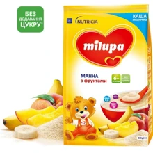 Milupa каша молочная 210 г манная с фруктами от 6 мес.: Тип Каши молочные
