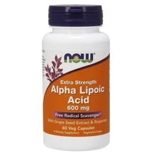 NOW Foods ALA 600 мг Альфа-ліпоєва кислота 60 веганських капсул: Тип Альфа-липоевая кислота