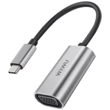 Адаптер WIWU Adapter Alpha USB-C to VGA Grey: Цвет серый
