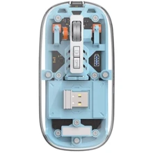 Мышь WiWU WM105 Crystal Wireless Bluetooth Blue: Интерфейс подключения Bluetooth, Wireless