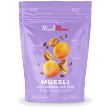 Мюсли Muesli Mania Muesli with apricots and chia с курагой и чиа 300 г (4820220140340): Вес нетто 300 г