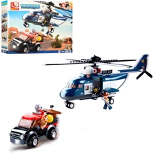 Конструктор SLUBAN M38-B0656 полиция, вертолет, машина, фигурки, 285дет, 33-28,5-6,5см: Производитель Sluban
