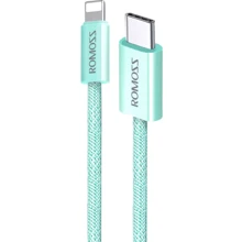 Кабель Romoss Cable USB-C to Lightning CB1734 9V 3A 1m Green (CB1734-631-414H): Тип USB-C - Lightning