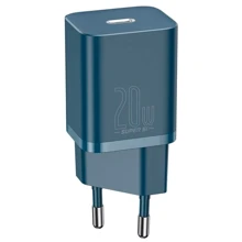 Зарядное устройство Baseus USB-C Wall Charger Super Si 20W Blue (CCSUP-B03): Особенности Быстрая зарядка, USB-C