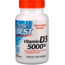 Doctor's Best Best Vitamin D3 5,000 IU 360 Softgels Вітамін D3: Тип вітамін D