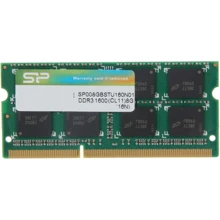 Silicon Power 8 GB SO-DIMM DDR3 1600 MHz (SP008GBSTU160N02): Тип DDR3