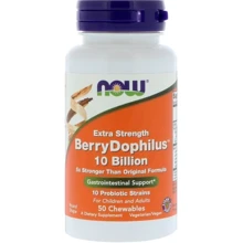 NOW Foods Berry Dophilus Extra Strength 10 billion Пробиотики 50 жевательных таблеток: Тип Пробиотики