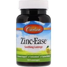 Carlson Labs Zinc Ease Lemon flavour 10 mg Цинк со вкусом лимона 42 леденца: Тип Цинк