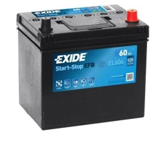Exide EFB 6СТ-60 АЗІЯ Євро (EL604): Ємність, Ач 60