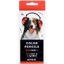 Олівці кольорові Kite Kite Dogs 24 кольори двосторонні (K22-054-1): Тип Цветные