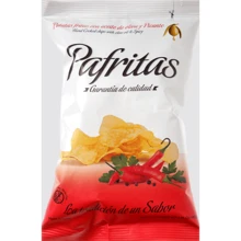 Чипсы картофельные Pafritas с кайенским перцем 40 г (8436004743209): Вес нетто 40 г