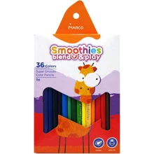 Карандаши цветные 2150-36СВ 36цв. Smoothies b&p трехгранные супермягкие: Тип Цветные