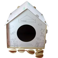 Будиночок для кошенят Lucky Pet 45x45x45 см білий (4820224213231): undefined undefined