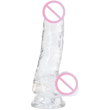 Прозрачный фаллоимитатор на присоске ADDICTION - Clear Dildo with Balls 7″ + вибропуля: Назначение Вагинальные