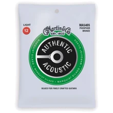 Струна для гитар Струны MARTIN MA540S Authentic Acoustic Marquis Silked 92/8 Phosphor Bronze Light (12-54): Тип Комплект струн