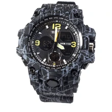 Наручний годинник Skmei 1155B Gray Black (1155BBOXGBK): Стиль спортивний