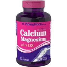 Piping Rock Ultra Calcium Magnesium Plus D3 250 capl Кальций-магний и витамин D3, комплекс повышенной эффективности: Тип Магний + Кальций