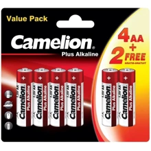 Camelion AA LR6 Plus Alkaline 4+2шт (LR6-BP(4+2)): undefined undefined