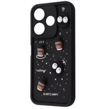 Чохол для телефона Mobile Case Pretty Things Black/Coffee для Xiaomi Redmi 13 4G / Poco M6 4G / Note 13R: Сумісність Xiaomi Redmi 13 4G / Poco M6 4G / Note 13R