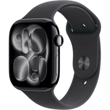 Apple Watch Series 11 GPS 42mm Jet Black Aluminium Case with Black Sport Band - S/M (MEQT4): Размер корпуса 42mm