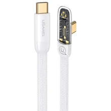 Кабель Usams Cable USB-C to USB-C Right-Angle PD 100W 2m White (US-SJ587): Тип USB Cable - USB-C