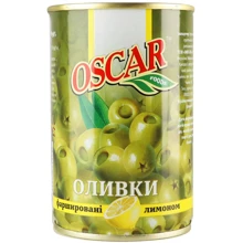 Оливки фаршированные лимоном Oscar foods 300 г (8413552051468): Вес нетто 300 г