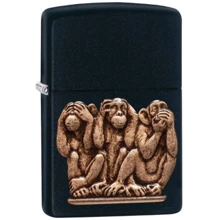 Запальничка Zippo 218 Three Monkeys Чорна (Zippo 29409): Виробник Zippo
